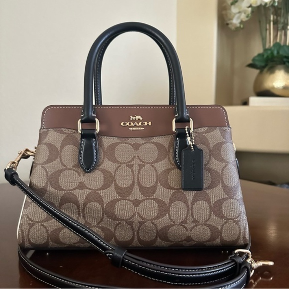 New Coach  Darcie Carryall Bag In Colorblock Signature Canvas
